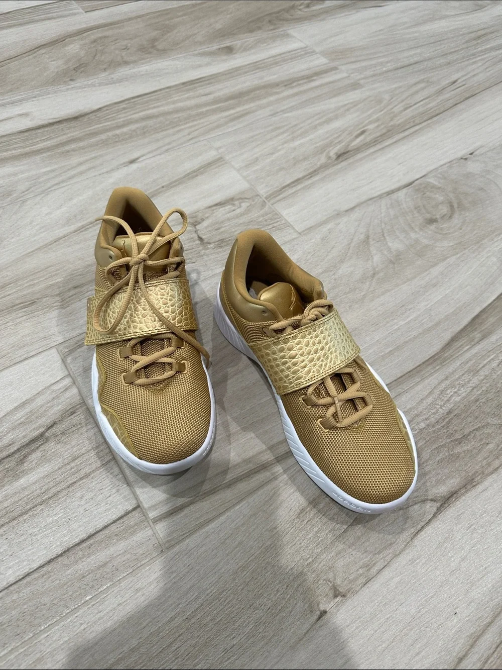 Jordan J23, Gold Men’s Sneakers with Strap, Size 8 1/2, Preowned